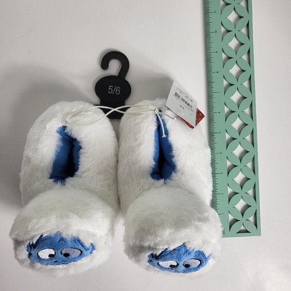 Rudolph Red Nosed Reindeer Slippers Abominable Snowman Sz 5/6 Christmas Toddler - Picture 11 of 16